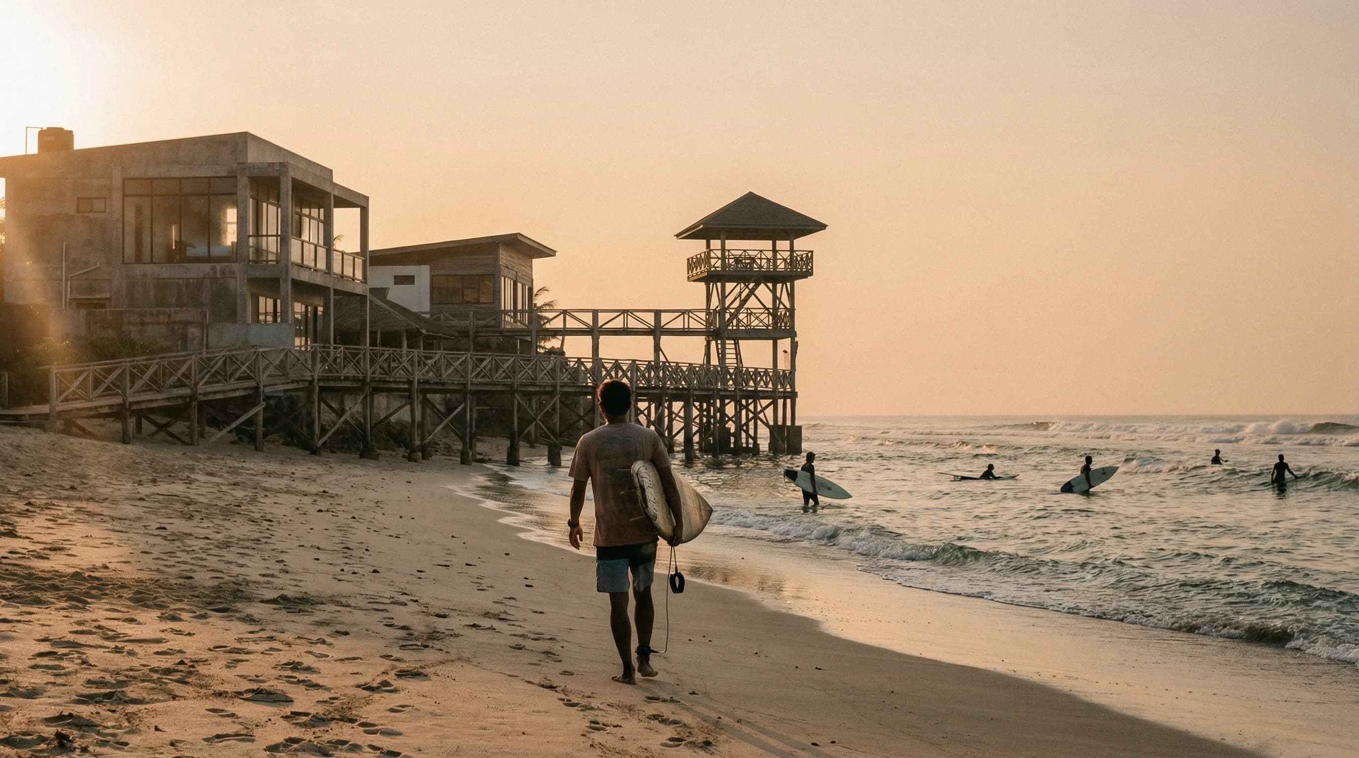 Collage of Philippine tourist destinations showing tropical beaches and villa construction