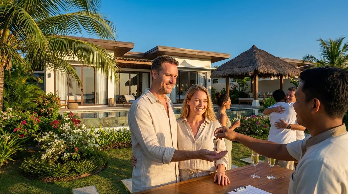 Villa handover to new owner on Siargao island